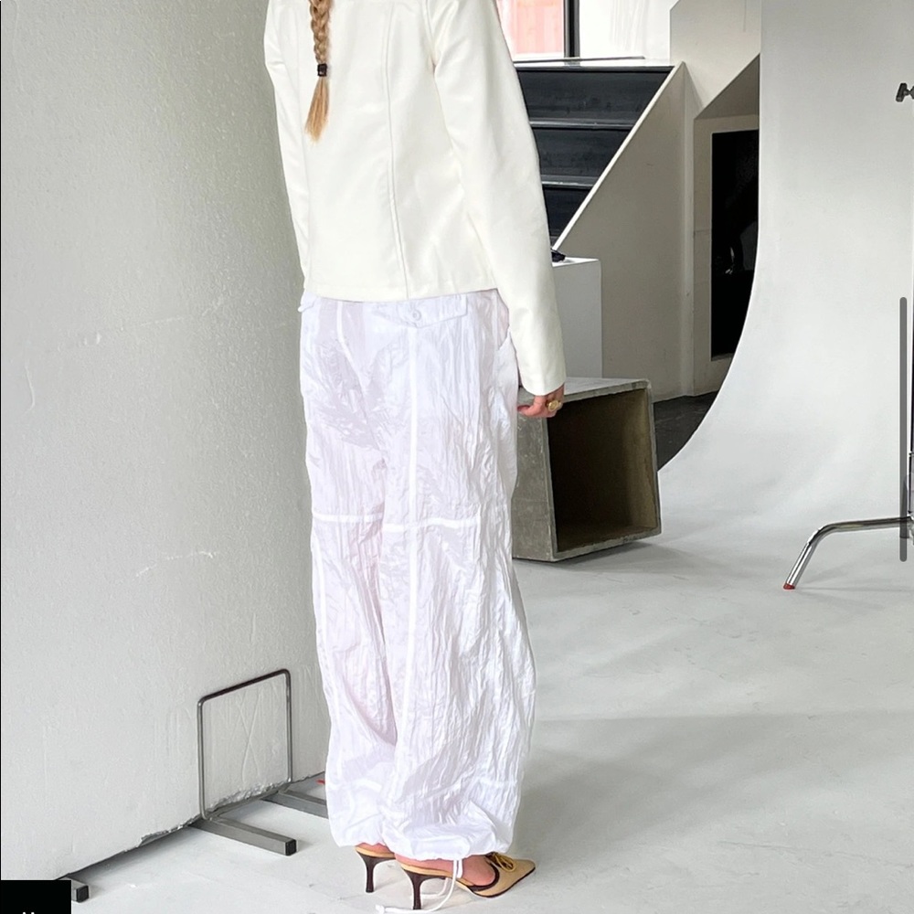 Motel Rocks ivory Parachute Pants